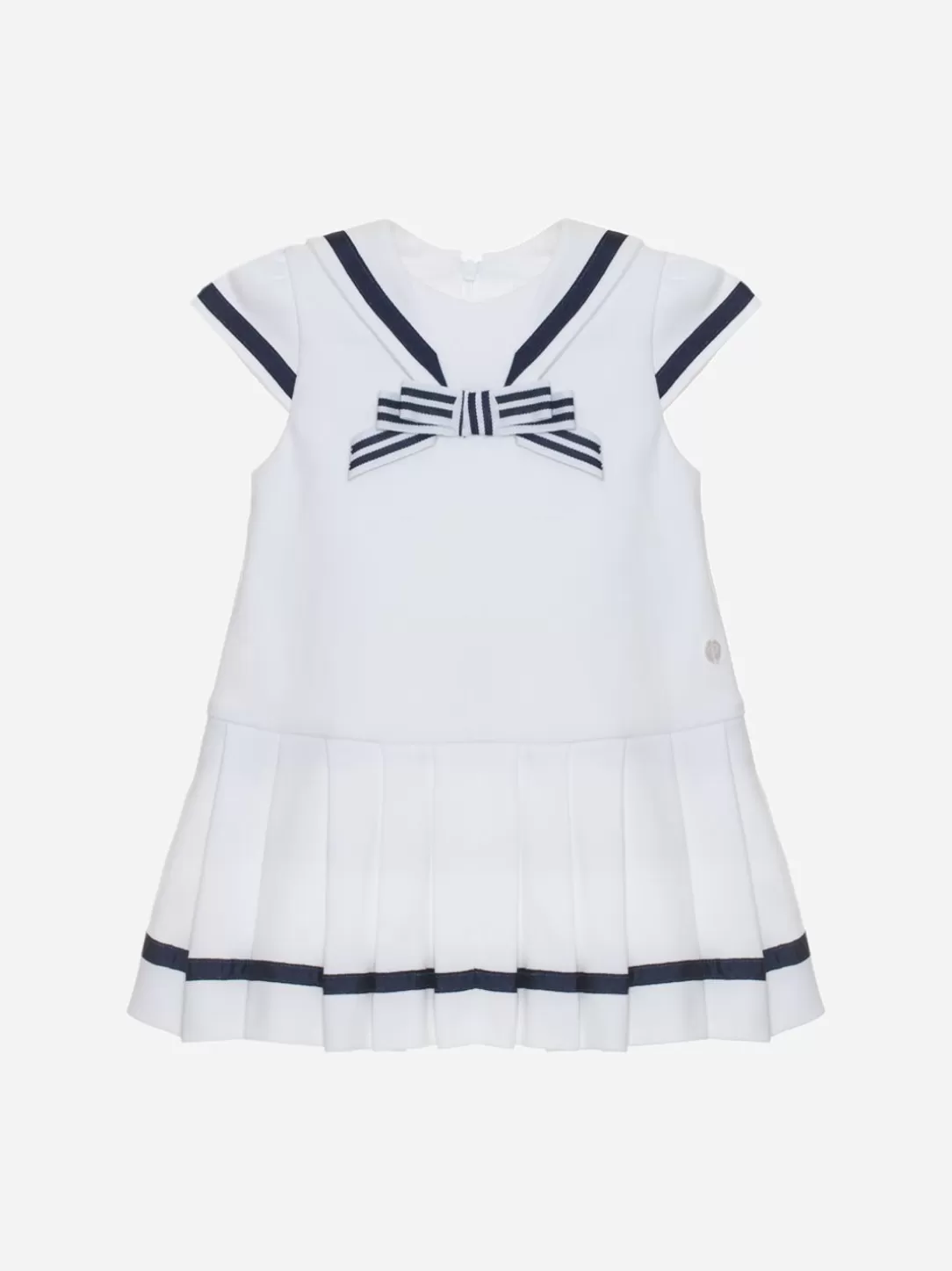 Baby Patachou White Dress Made In Jersey