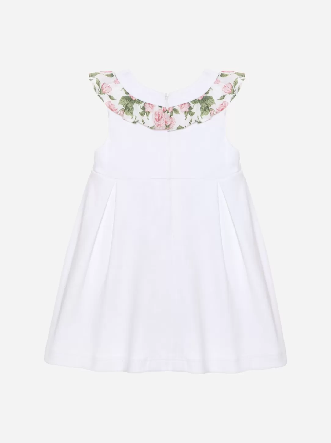 Baby Patachou White Dress Made In Jersey