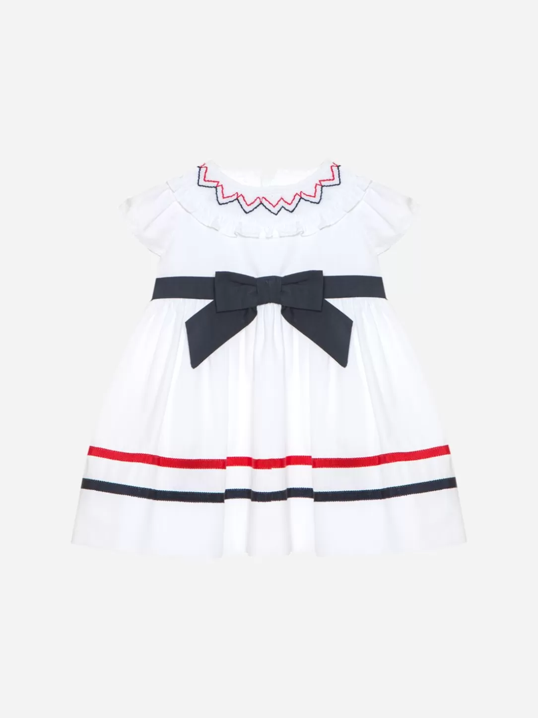 Baby Patachou White Dress Made In Poplin