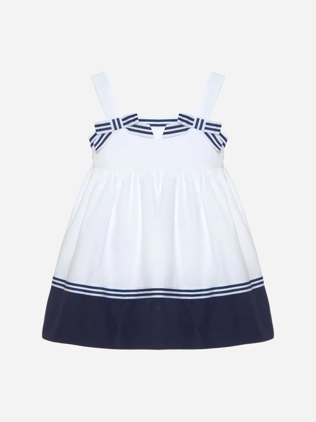 Baby Patachou White Dress Made In Poplin