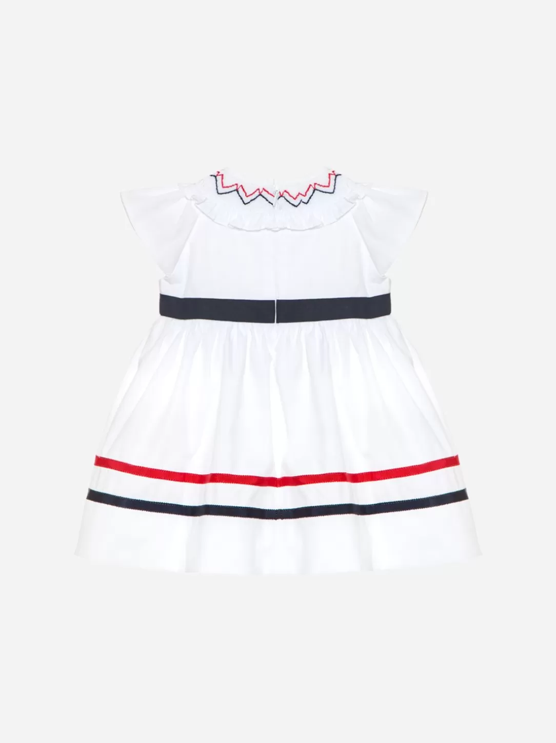 Baby Patachou White Dress Made In Poplin