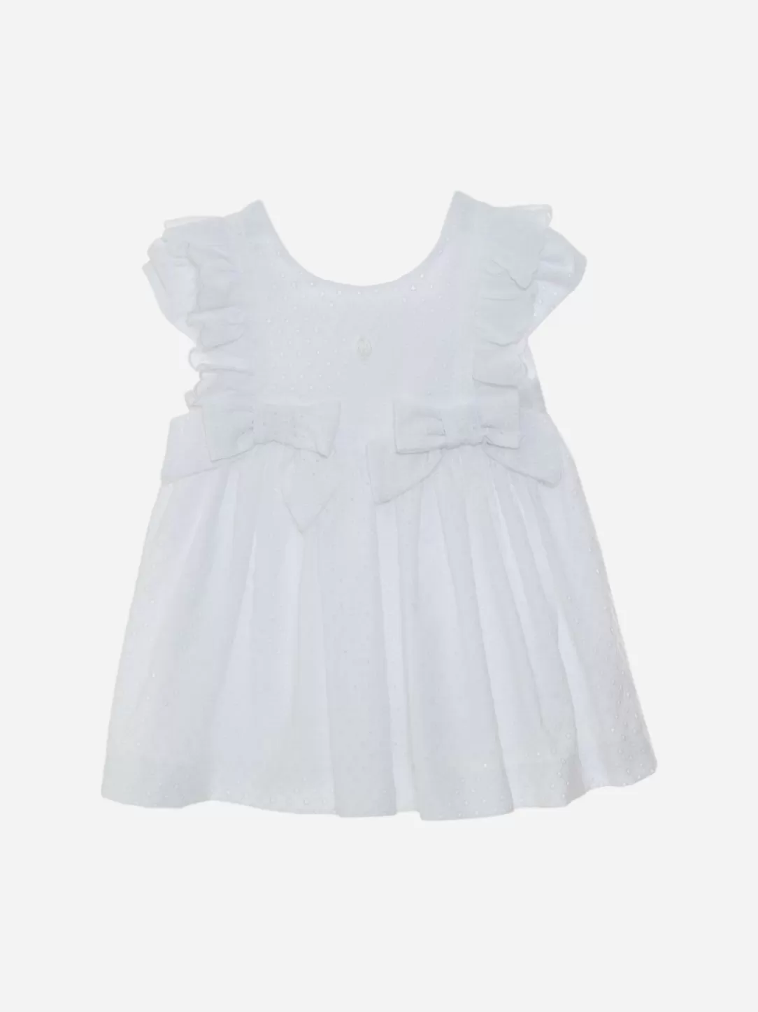 Baby Patachou White Dress With English Embroidery