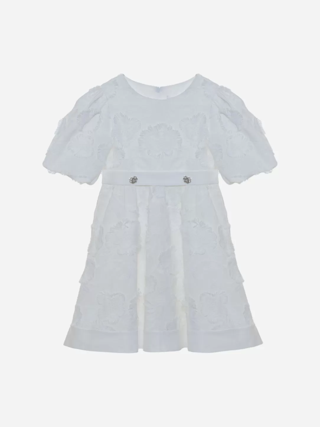 Girl Patachou White Embroidered Girls Dress