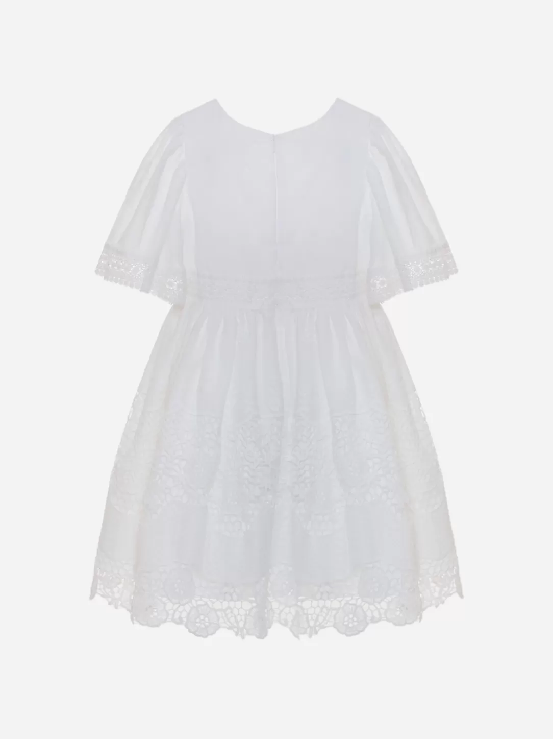 Girl Patachou White Embroidered Party Dress For Girls