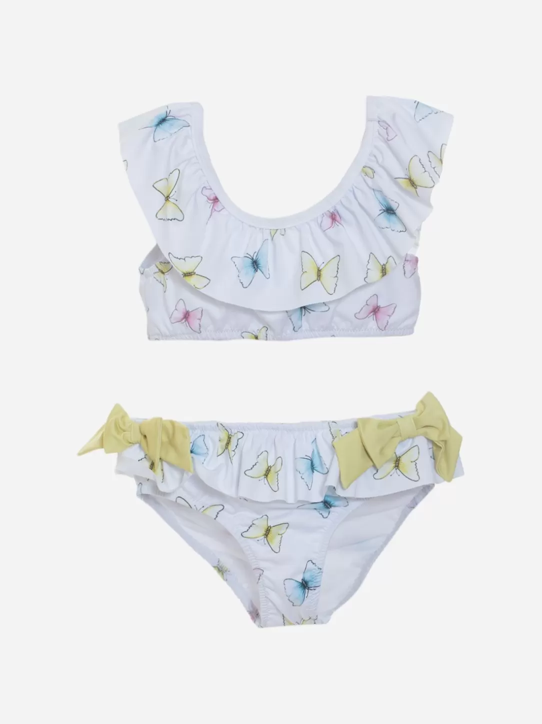 Baby Patachou White Girls Bikini With Exclusive Butterfly Print