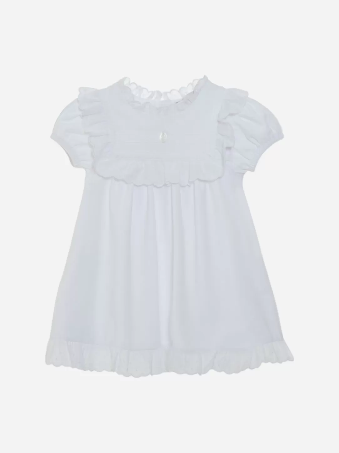 Baby Patachou White Girls Dress In Jersey