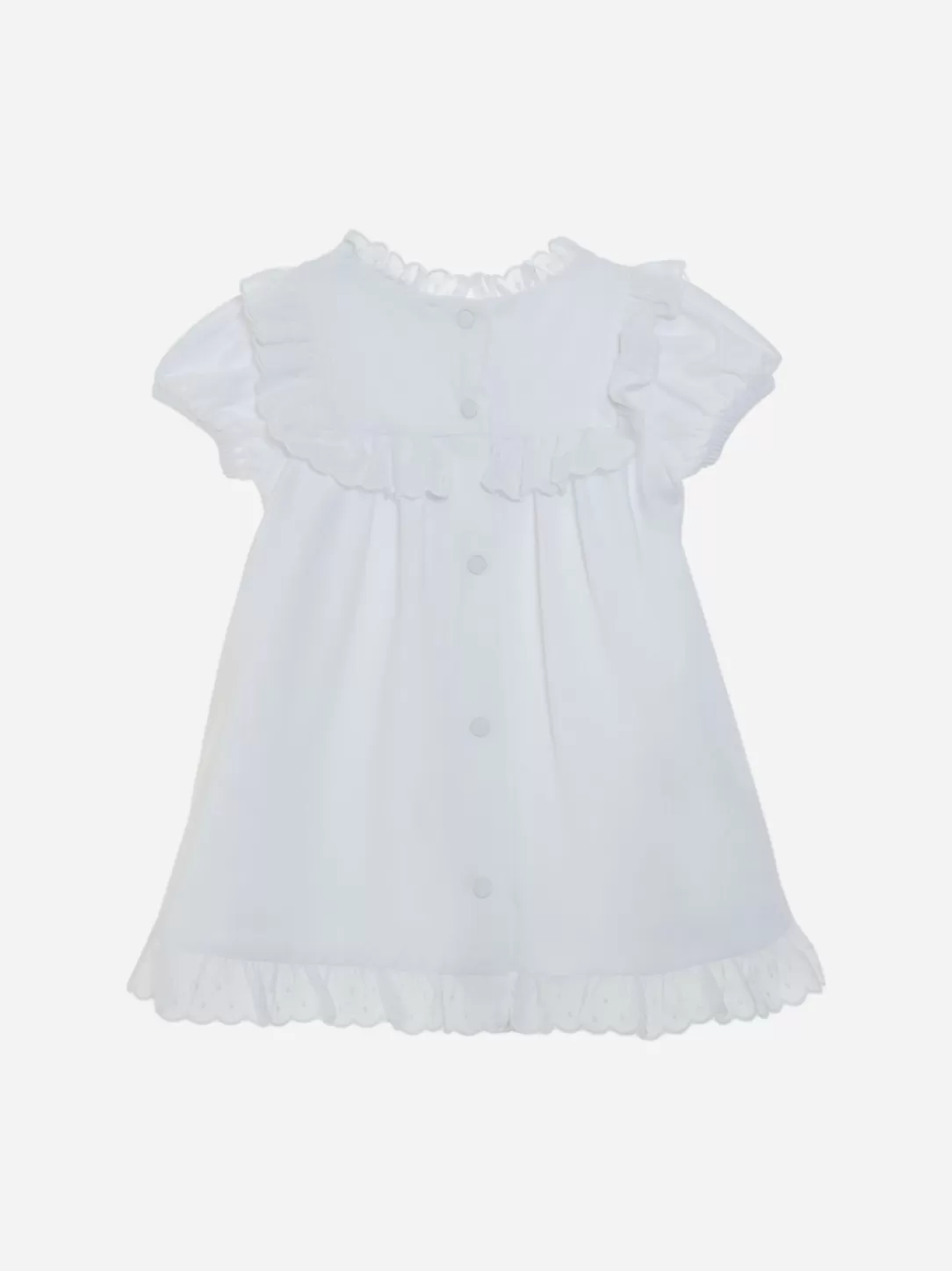 Baby Patachou White Girls Dress In Jersey