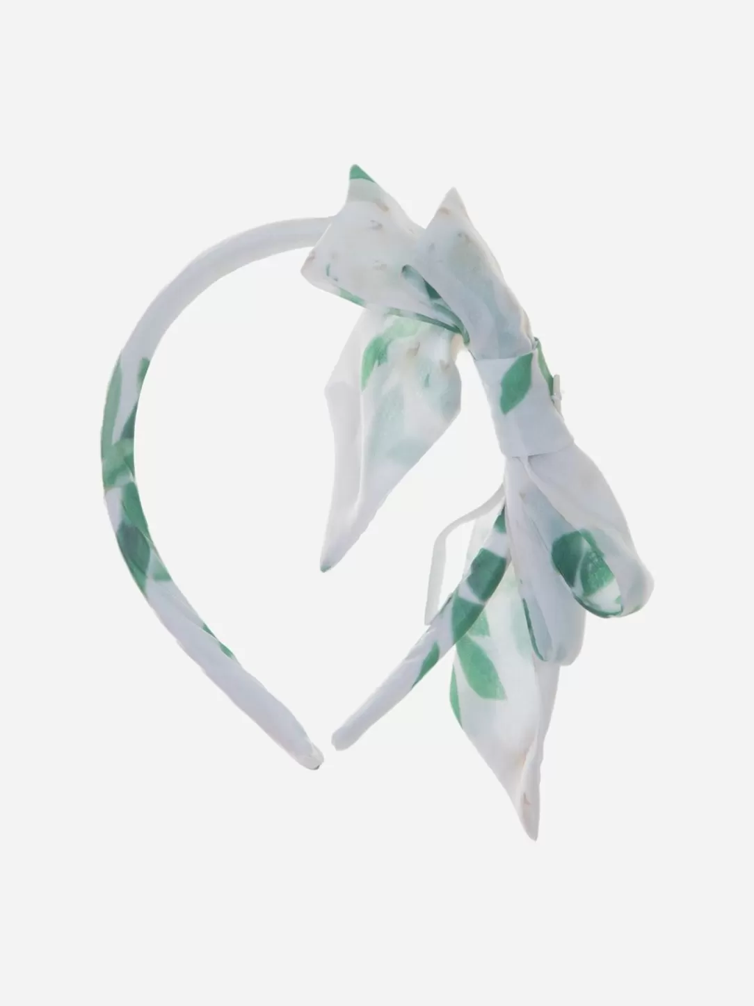 Girl Patachou White Headband With Floral Print