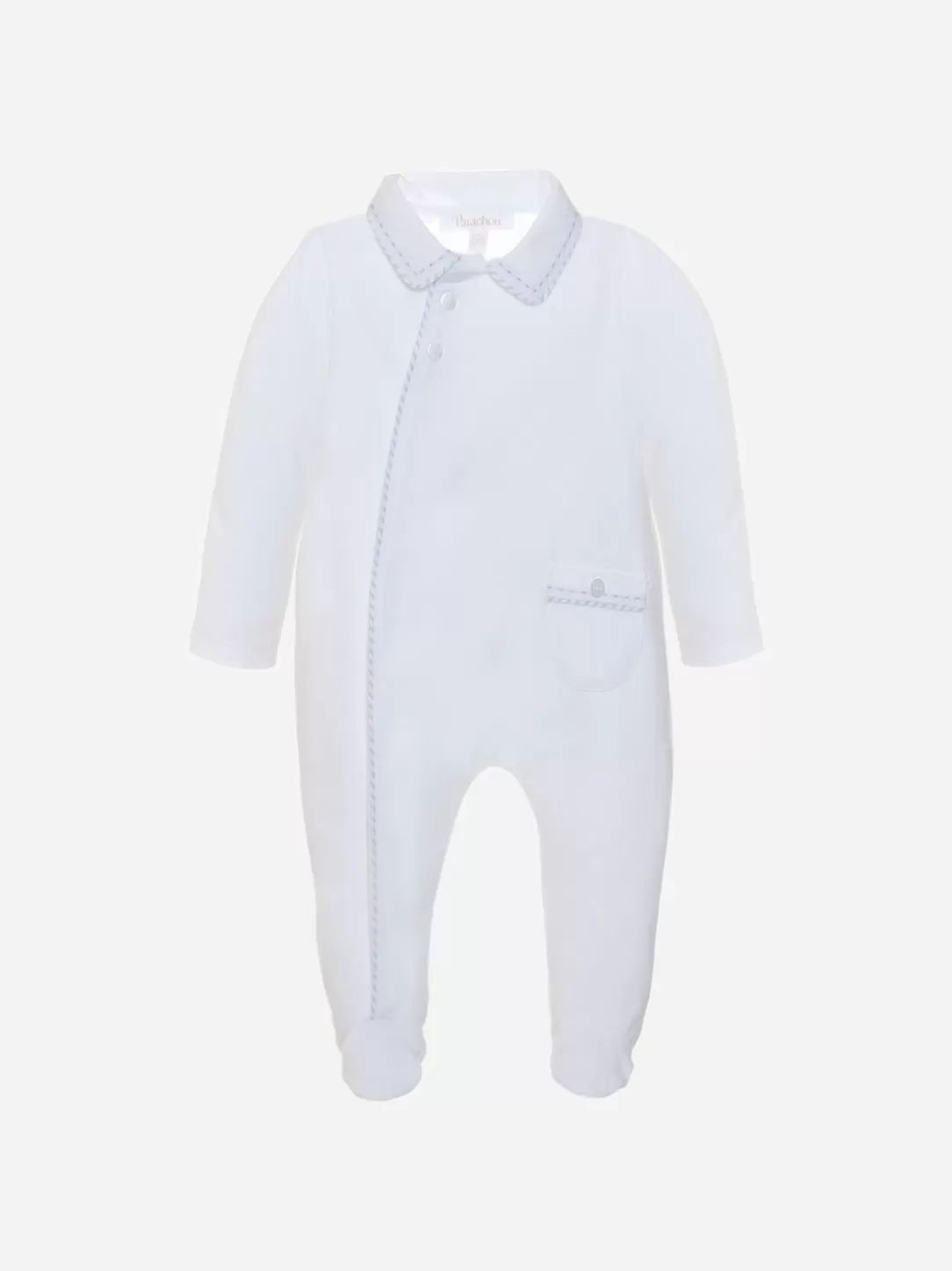 Baby Patachou White Jersey Babygrow