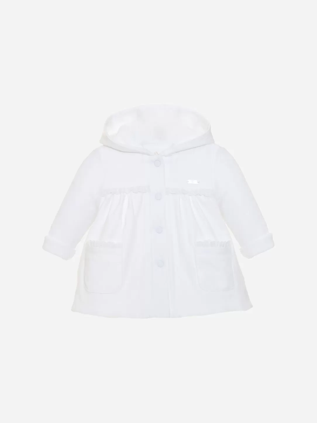 Baby Patachou White Jersey Coat