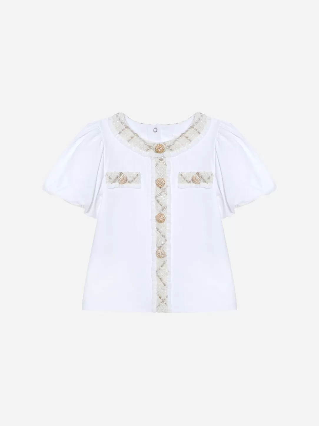 Girl Patachou White Jersey T-Shirt