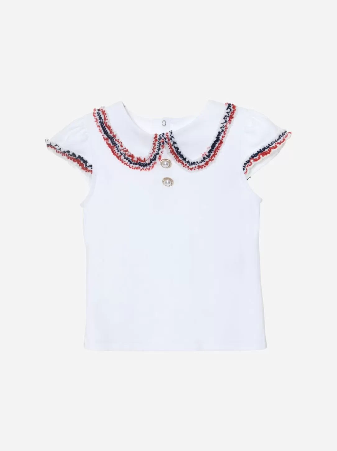 Girl Patachou White Jersey T-Shirt