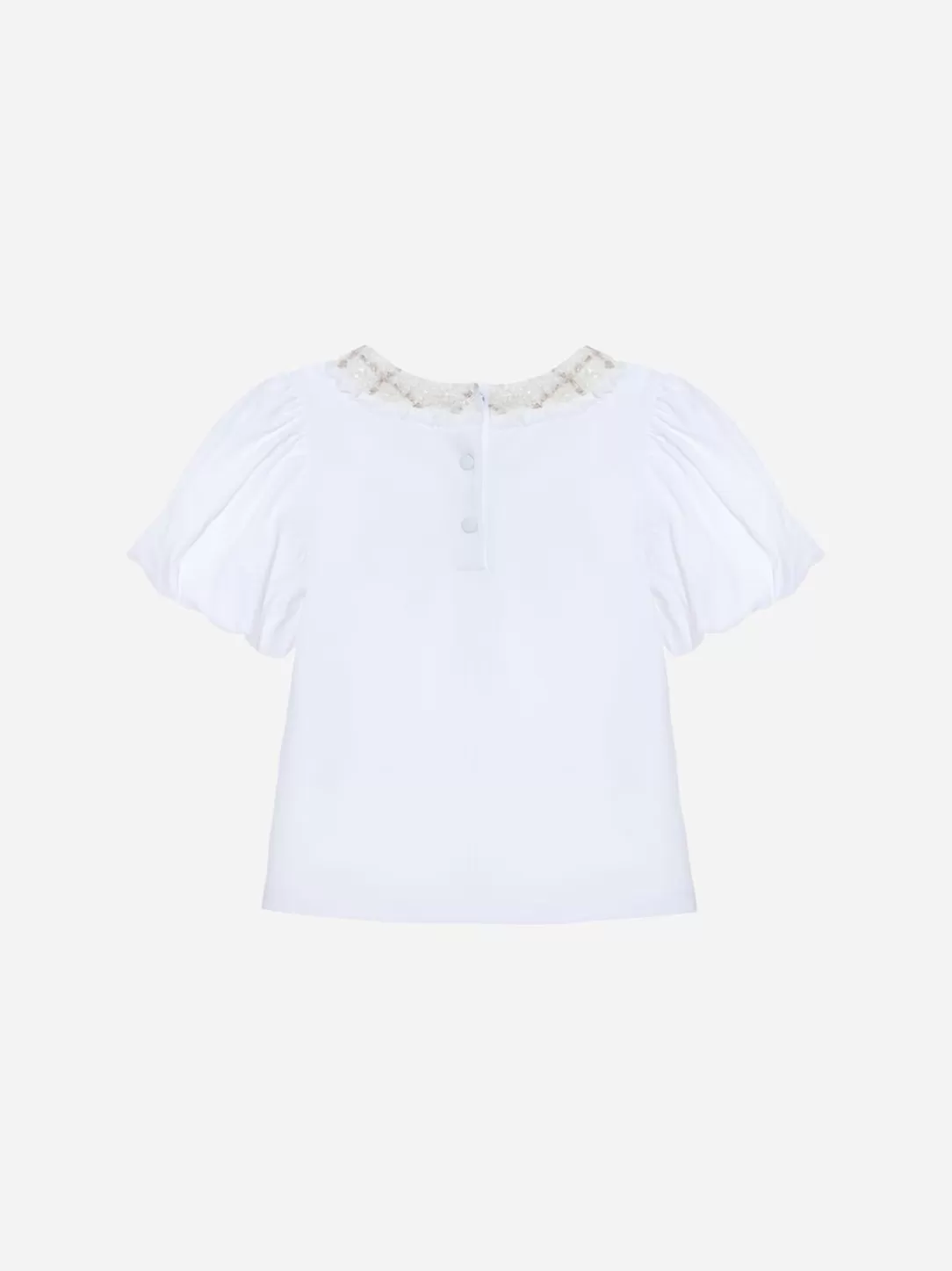 Girl Patachou White Jersey T-Shirt