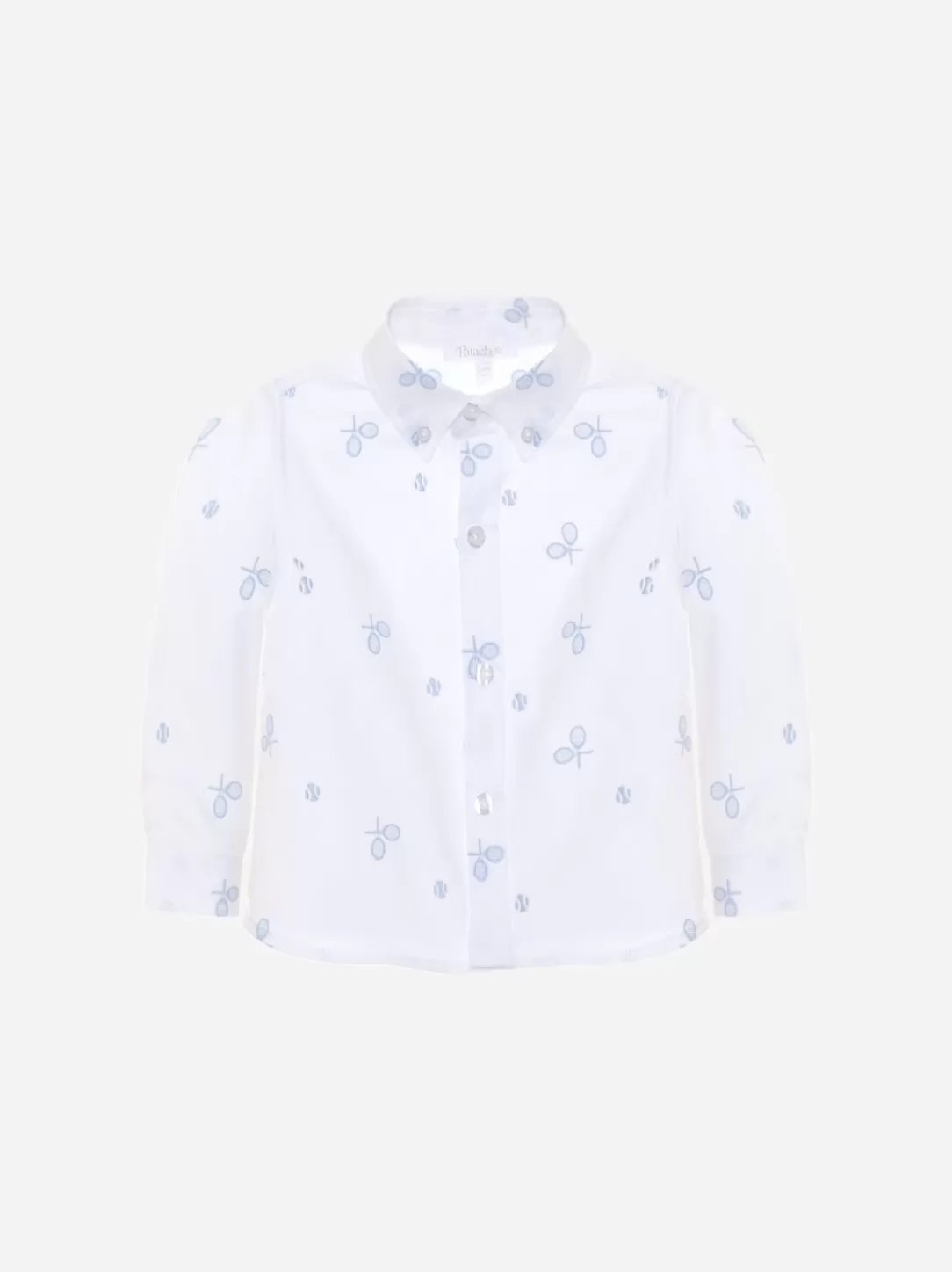 Boy Patachou White Shirt With Oxford Print