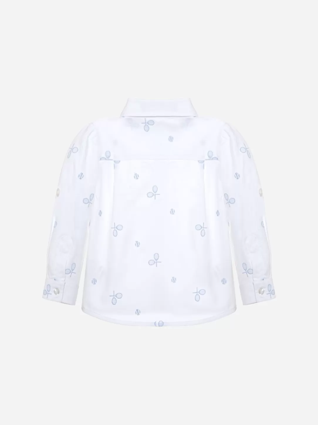 Boy Patachou White Shirt With Oxford Print