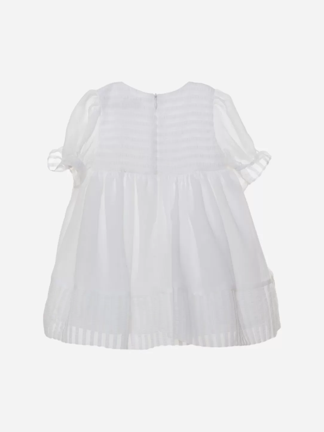 Baby Patachou White Short-Sleeved Dress With Bows