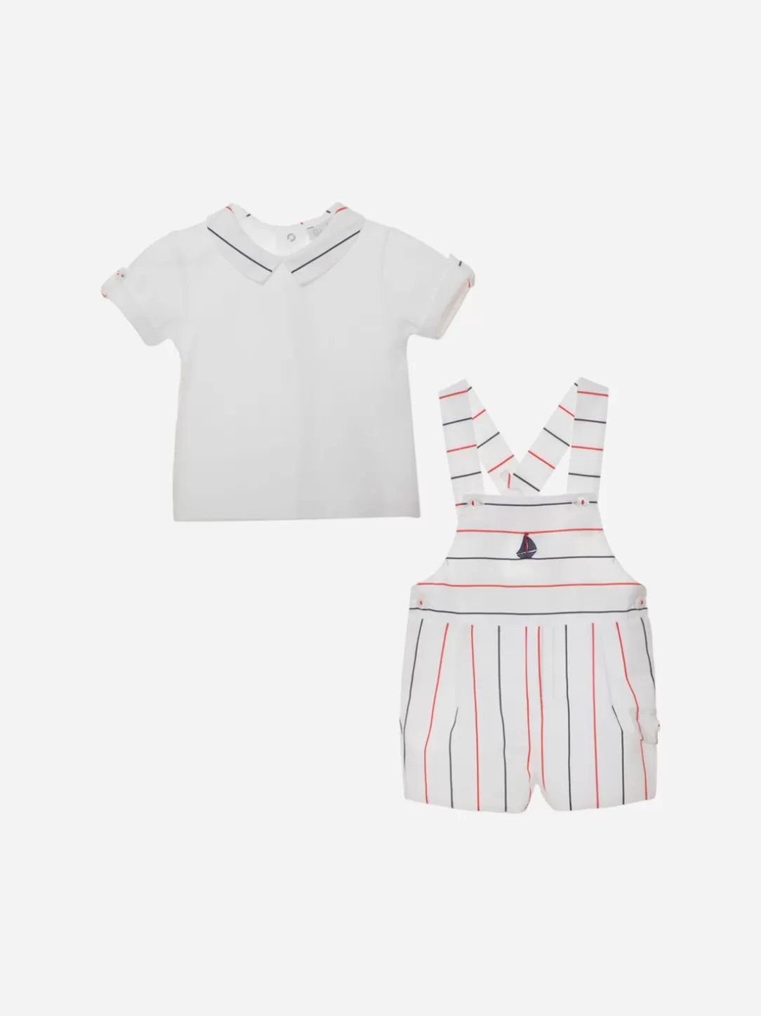 Baby Patachou White Striped Baby Boy Set