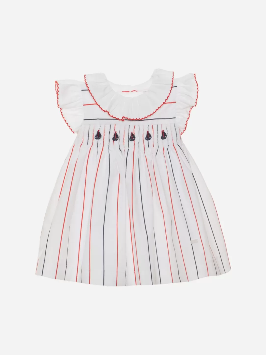 Baby Patachou White Striped Baby Girl Dress