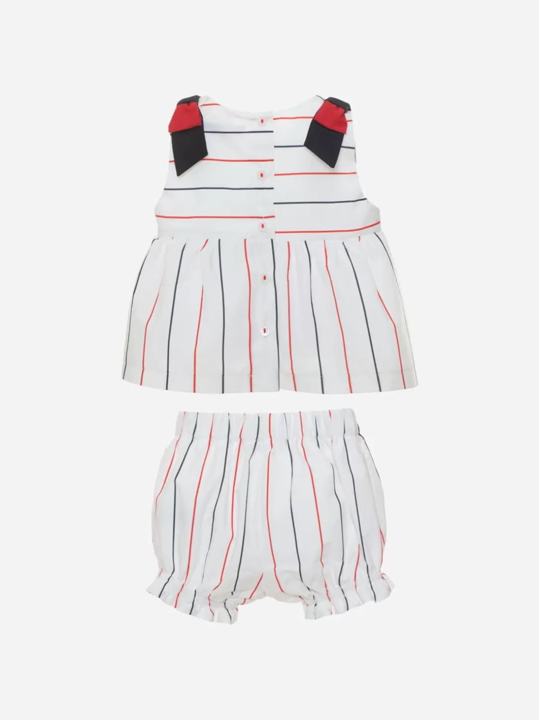 Baby Patachou White Striped Baby Girl Set