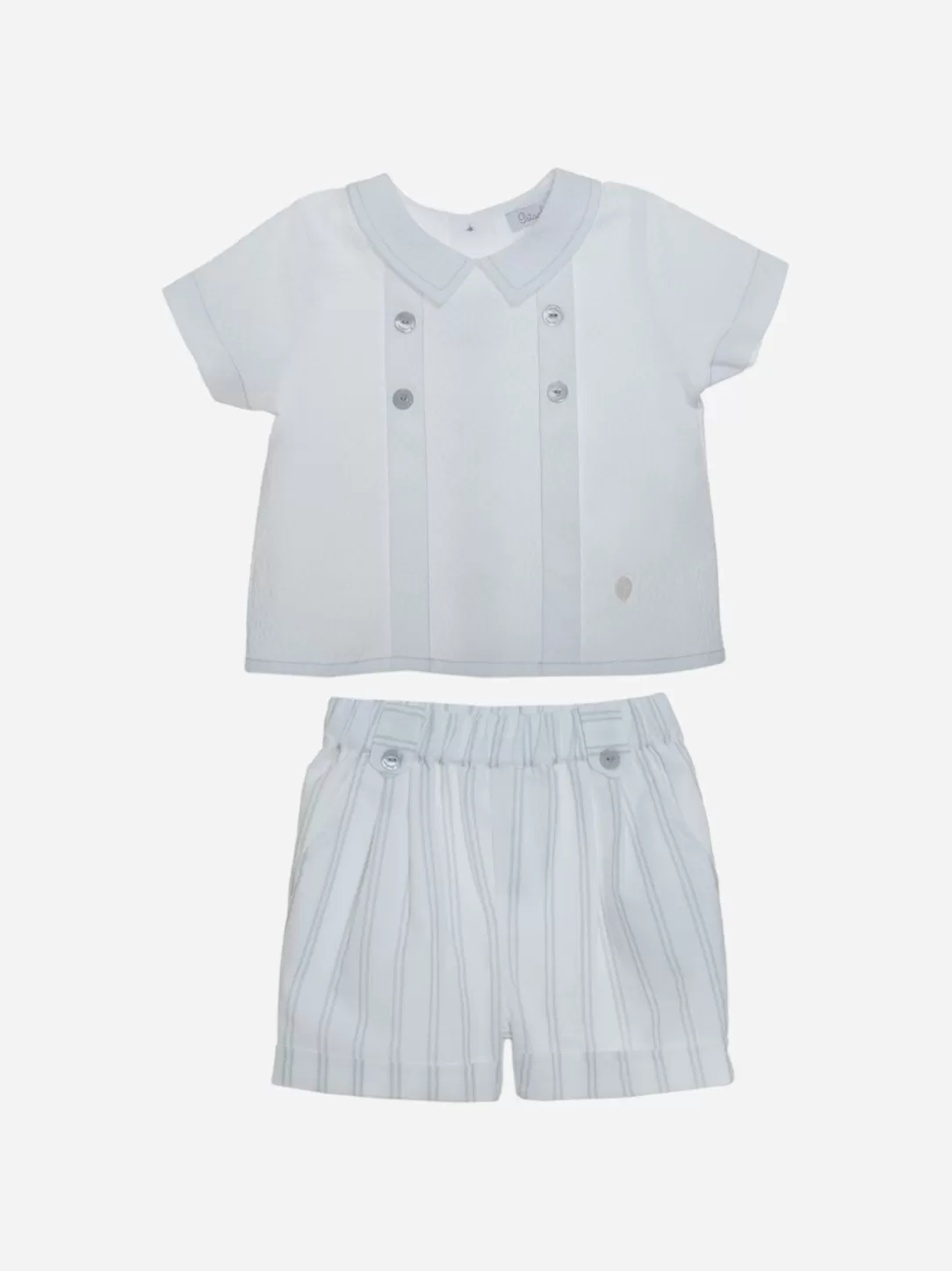 Baby Patachou White Stripes Baby Boy Set