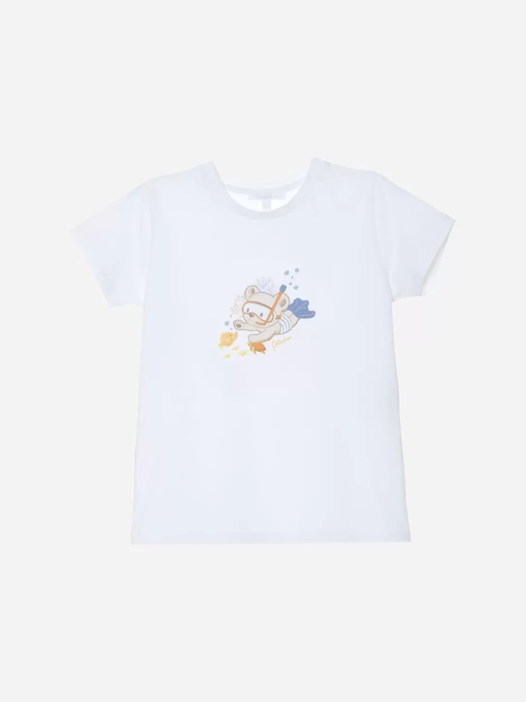 Baby Patachou White Swiming Bear T-Shirt