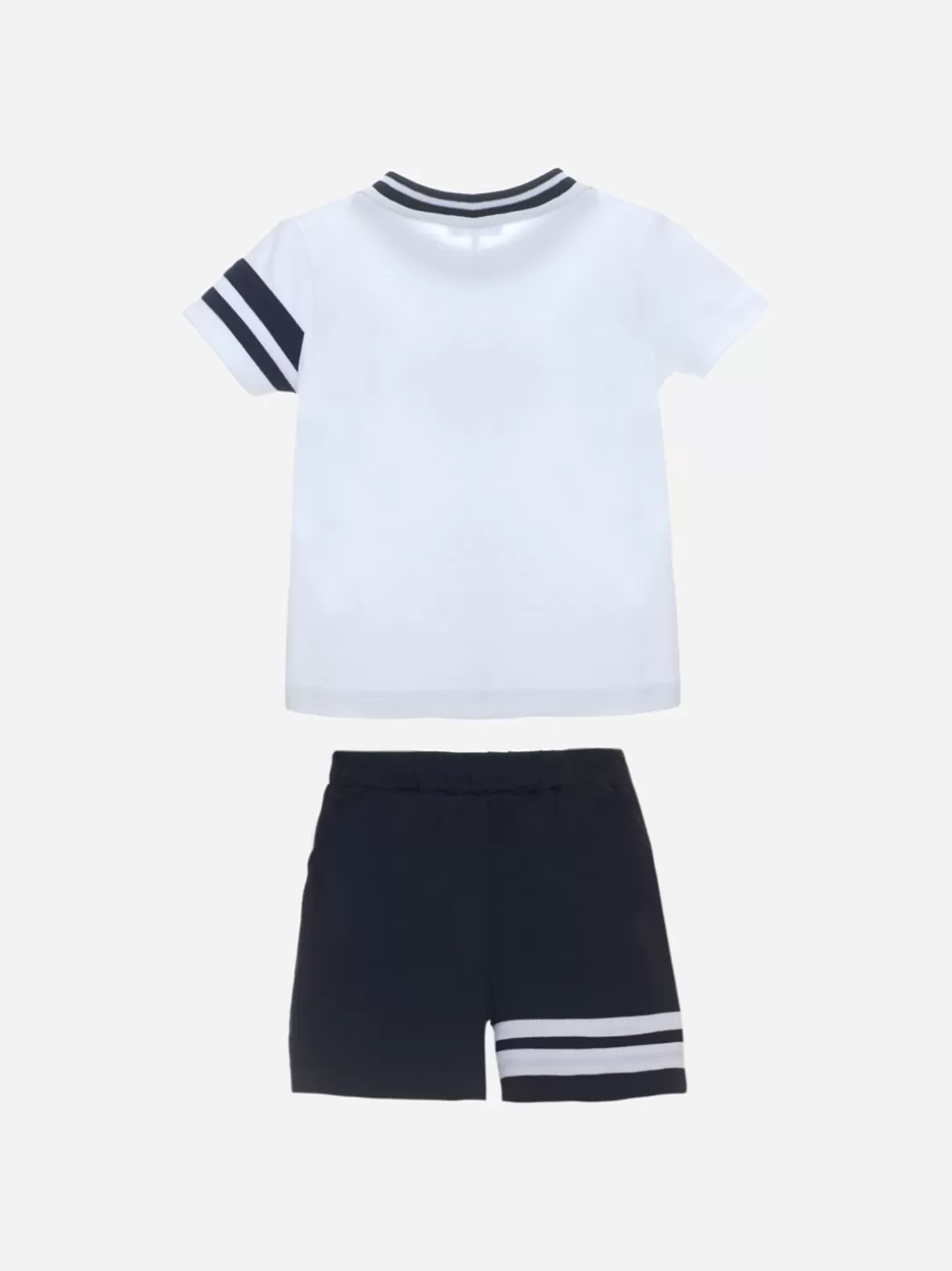 Baby Patachou White T-Shirt And Navy Shorts Set