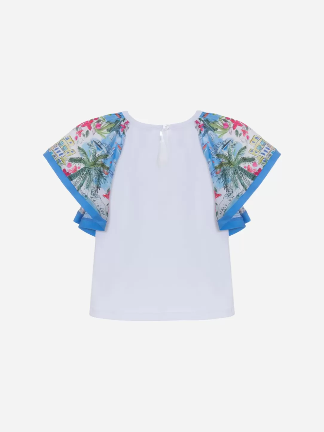 Girl Patachou White T-Shirt With Exclusive Liberty Print