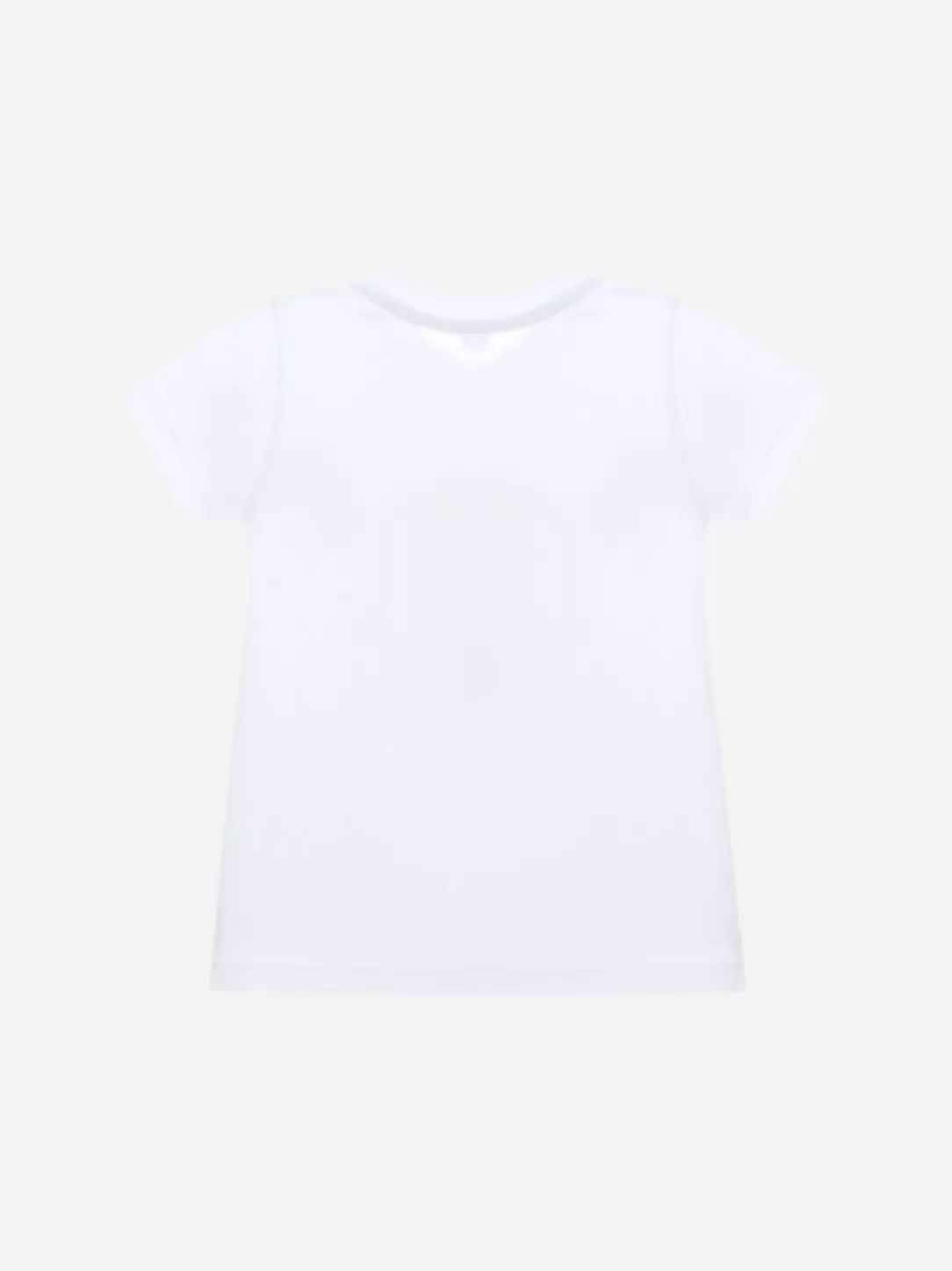 Baby Patachou White T-Shirt With Navy Blue Emblem Embroidery