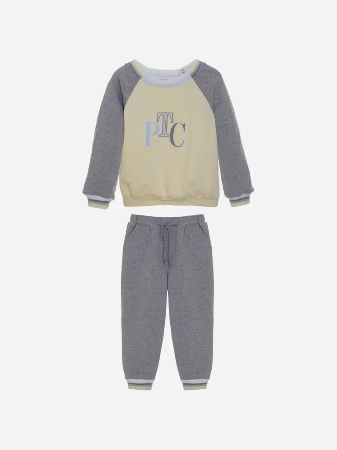 Boy Patachou Yellow And Gray Sport Set