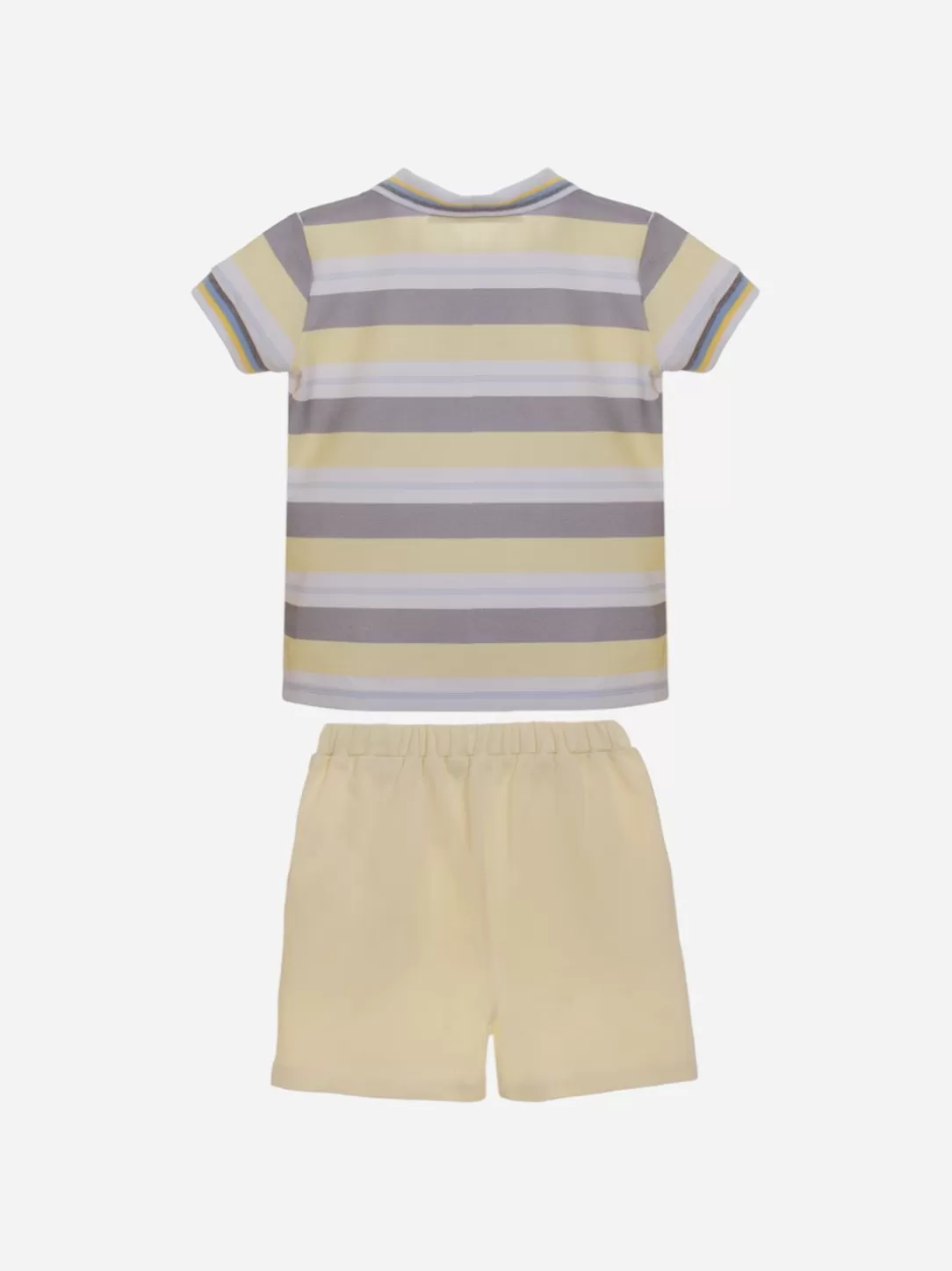 Boy Patachou Yellow And Gray Stripes Boys Set