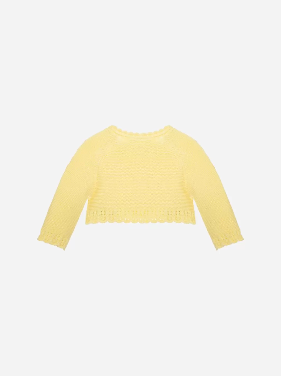 Baby Patachou Yellow Cardigan Made In Knit