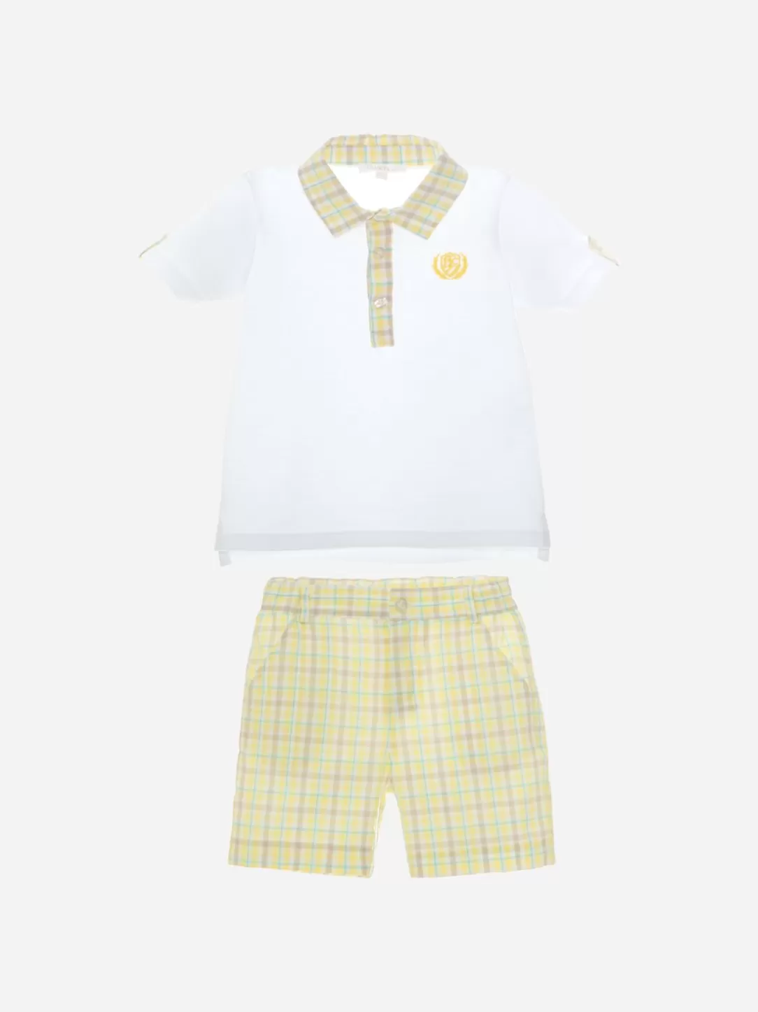 Boy Patachou Yellow Check Set