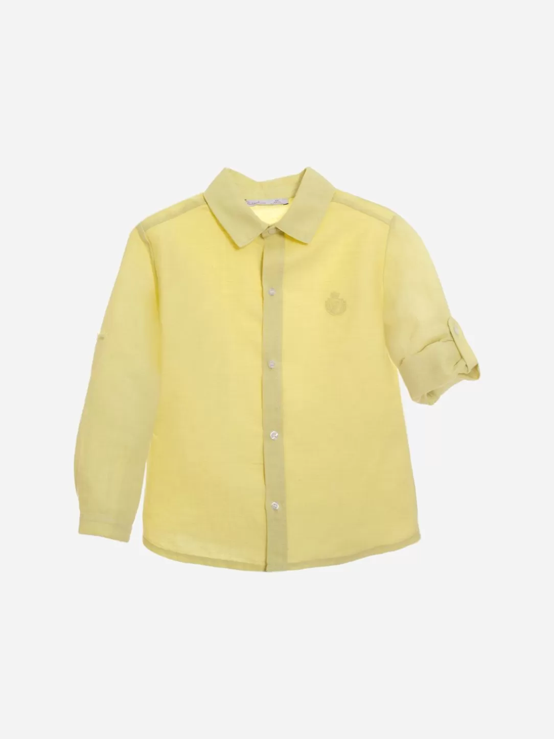 Boy Patachou Yellow Shirt Made In Linen