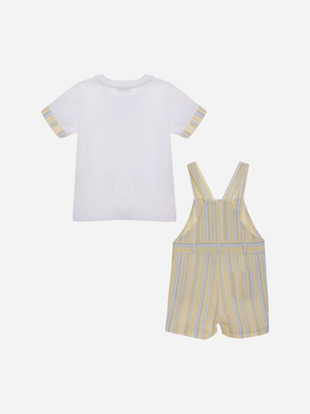 Boy Patachou Yellow Striped Jumpsuit Set