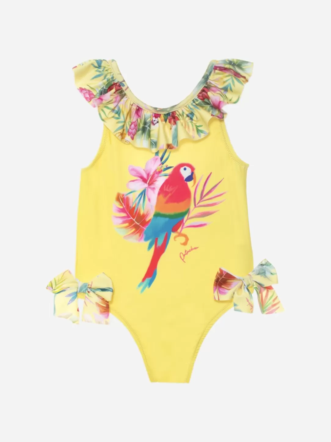 Baby Patachou Yellow Tropical Print Swimsuit